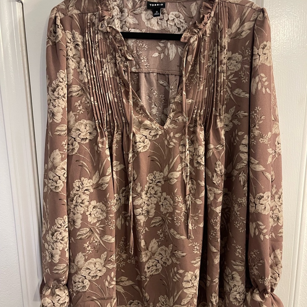Torrid Women's Floral Brown Top